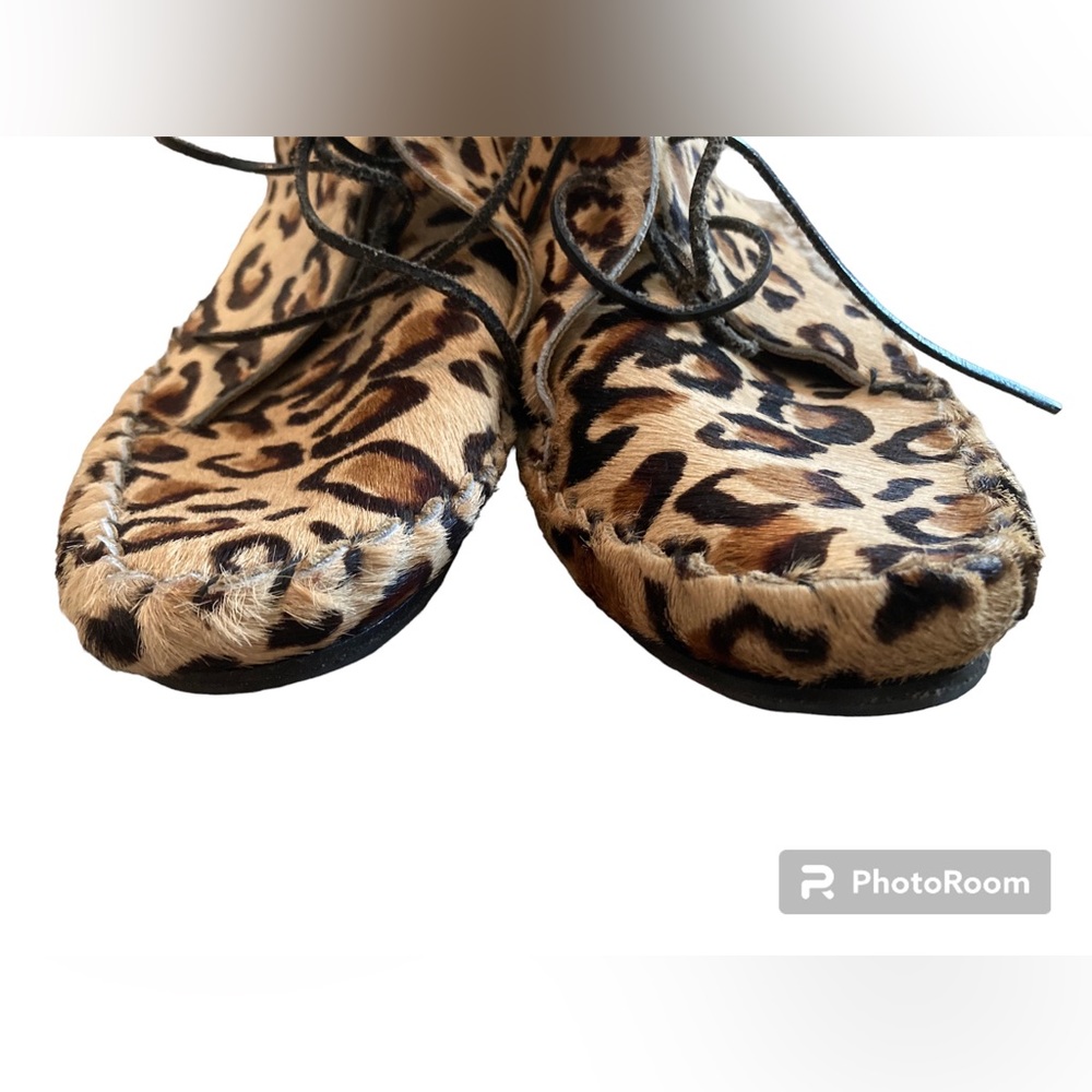 Acne Leopard Print Calf Hair Booties. Size 36/US 6. - Picture 2 of 6